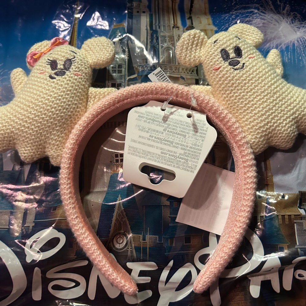 Disney Pink Headband with Plush Bears